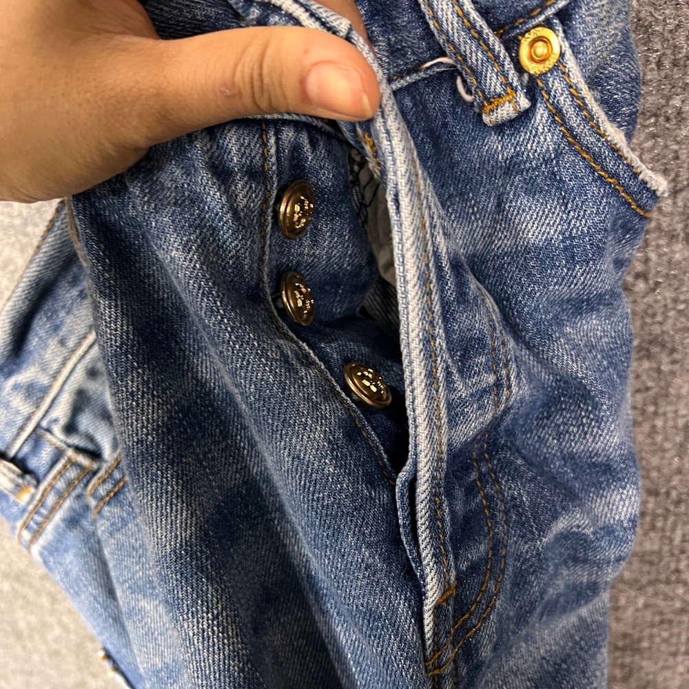 Tory Burch Button fly High Rise Straight Leg‎ Jeans Medium Wash Size 26 - Picture 5 of 11
